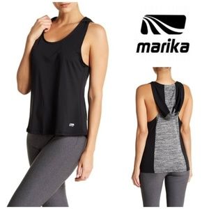 Marika Flux Hooded Racerback Athletic Tank Top
